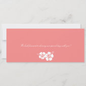Maui Hawaii Hibiscus Boarding Pass Wedding Kaart (Achterkant)