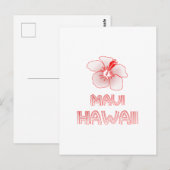 Maui Hawaii Hibiscus Flower Briefkaart (Voorkant / Achterkant)