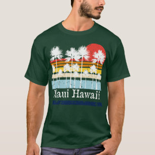 Maui Hawaii Island Beach Ocean Surf Tropical Distr T-shirt