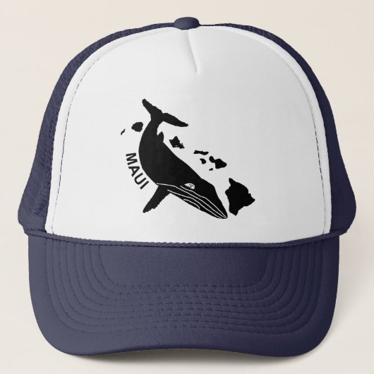 Maui - Hawaii Islands Humpback Trucker Hat Trucker Pet (Voorkant)