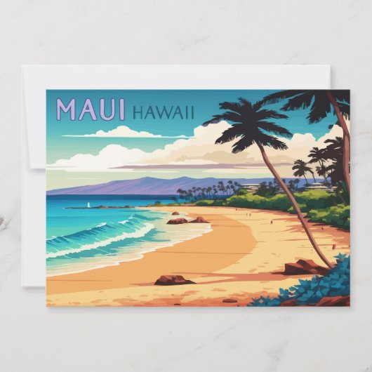 Maui Hawaii Kaanapali Beach  Retro (Voorkant)