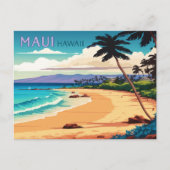 Maui Hawaii Kaanapali Beach  Retro Briefkaart (Voorkant)