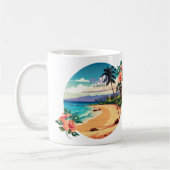 Maui Hawaii Kaanapali Beach  Retro Coffee Koffiemok (Links)