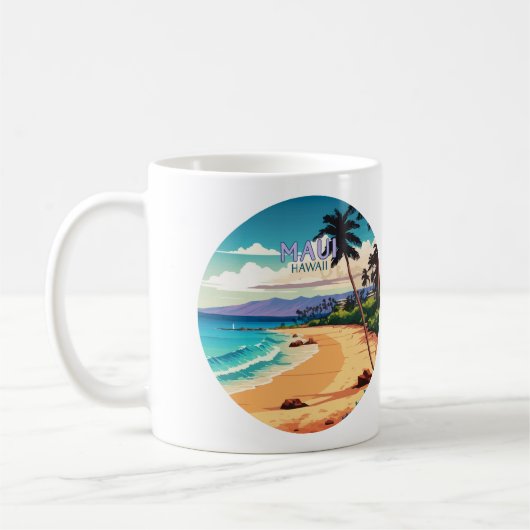 Maui Hawaii Kaanapali Beach  Retro Koffiemok (Links)