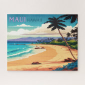 Maui Hawaii Kaanapali Beach Retro Legpuzzel (Horizontaal)