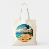Maui Hawaii Kaanapali Beach  Retro Tote Bag (Achterkant)