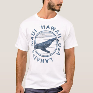 Maui Hawaii Lahaina walvisretro T-shirt