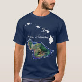 Maui Hawaii met Hawaïaanse eilanden T-shirt (Voorkant)