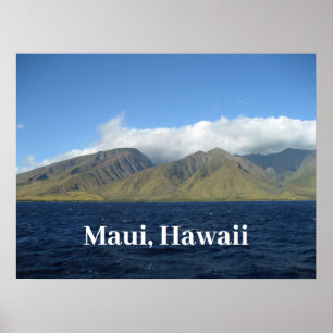Maui Hawaii Mooie Bergen Oceaan Poster
