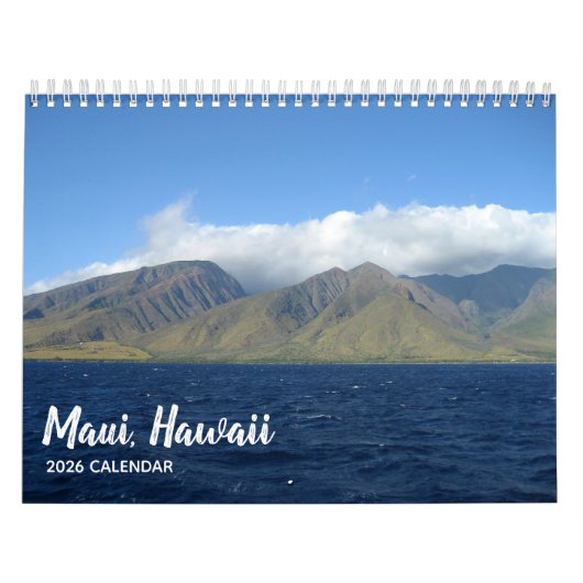 Maui Hawaii Mooie Strandfotografie 2026 Muur Kalender (Hoes)