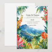 Maui Hawaii Mountain bruiloft uitnodiging (Voorkant / Achterkant)