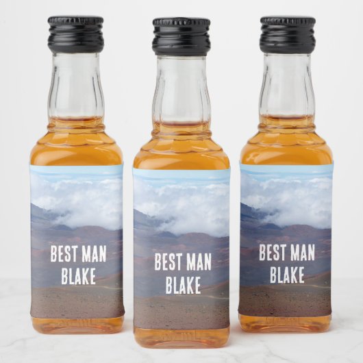 Maui Hawaii Mt Haleakala Crater Sunrise Best Man Likeurfles Etiket (Flessen)