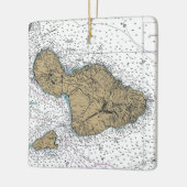 Maui Hawaii Nautical Chart Keramisch Ornament (Links)