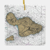 Maui Hawaii Nautical Chart Keramisch Ornament (Voorkant)