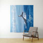 Maui Hawaii Oceaan Staart van een Walvis Wandkleed (In situ)