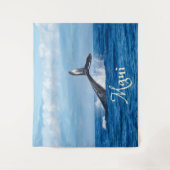 Maui Hawaii Oceaan Staart van een Walvis Wandkleed (Voorkant)
