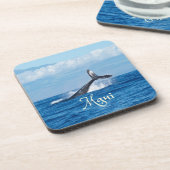 Maui Hawaii Ocean Whale Tail Bier Onderzetter (Linkerzijde)