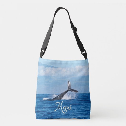 Maui Hawaii Ocean Whale Tail Crossbody Tas (Achterkant)