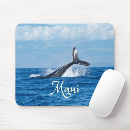 Maui Hawaii Ocean Whale Tail Muismat (Met muis)