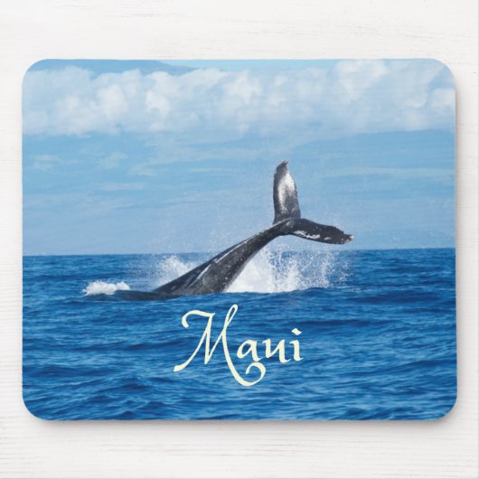 Maui Hawaii Ocean Whale Tail Muismat (Voorkant)