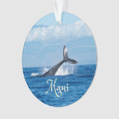 Maui Hawaii Ocean Whale Tail Ornament (voorkant)