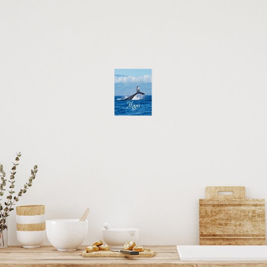 Maui Hawaii Ocean Whale Tail Poster (Keuken)