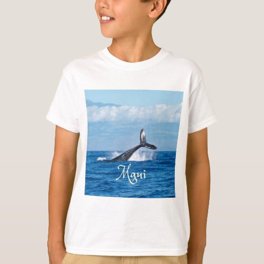 Maui Hawaii Ocean Whale Tail T-shirt (Voorkant)