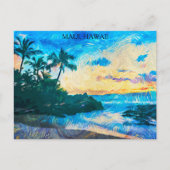 Maui Hawaii olieverf illustratie reizen Briefkaart (Voorkant)