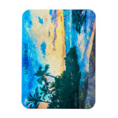 Maui Hawaii olieverf illustratie reizen Magneet (Verticaal)