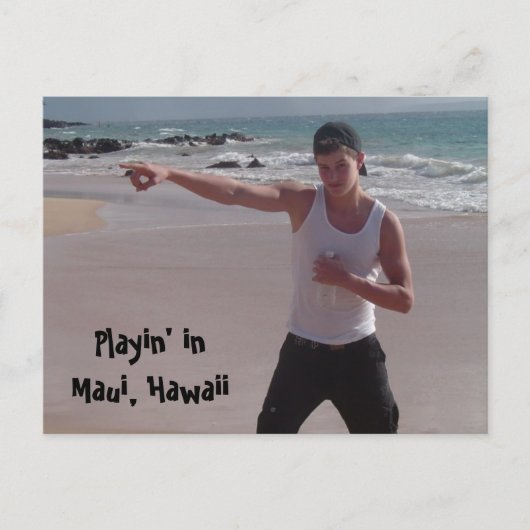 Maui Hawaii op de strand Briefkaart (Voorkant)