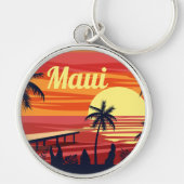 Maui Hawaii: oranje Sleutelhanger (Voorkant)