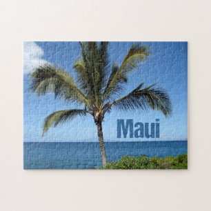 Maui Hawaii Palm Tree Blue Schilderachtig fotograf Legpuzzel