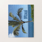 Maui Hawaii Palm Tree Blue Schilderachtig fotograf Legpuzzel (Verticaal)