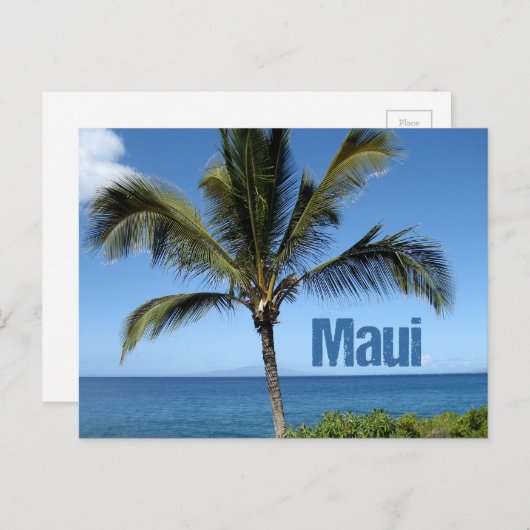 Maui Hawaii Palm Tree Schilderachtig Briefkaart (Voorkant / Achterkant)
