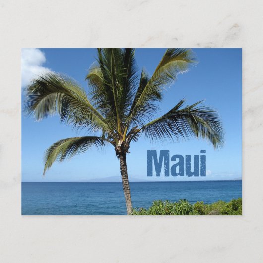 Maui Hawaii Palm Tree Schilderachtig Briefkaart (Voorkant)