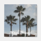 Maui Hawaii Palm Trees Magneet (Voorkant)