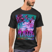 Maui Hawai'i Palm Trees T-shirt  (Voorkant)