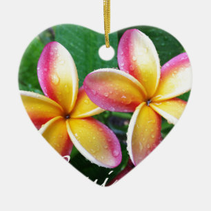 Maui Hawaii Plumeria Flowers Keramisch Ornament