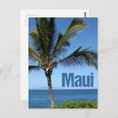 Maui Hawaii - Prachtige zeepalmboom Briefkaart (Voorkant / Achterkant)