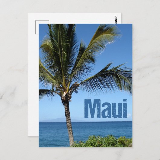 Maui Hawaii - Prachtige zeepalmboom Briefkaart (Voorkant / Achterkant)