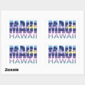 Maui Hawaii Rechthoekige Sticker (Vel)