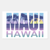 Maui Hawaii Rechthoekige Sticker (Voorkant)