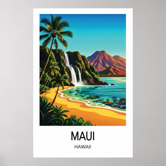 Maui, Hawaii Reisposter Poster (Voorkant)