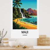 Maui, Hawaii Reisposter Poster (Keuken)