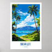 Maui Hawaii Reisprint Poster (Voorkant)