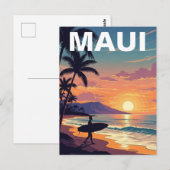 Maui Hawaii Reizen Briefkaart (Voorkant / Achterkant)