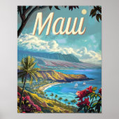 Maui Hawaii Reizen Poster Art Print Poster (Voorkant)