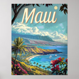 Maui Hawaii Reizen Poster Art Print Poster
