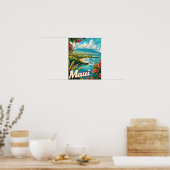 Maui Hawaii Reizen Poster Art Print Poster (Keuken)