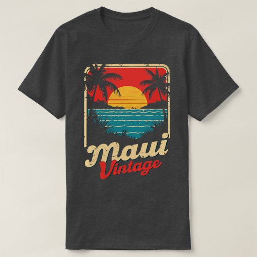 Maui hawaii Retro TShirt (Design voorkant)